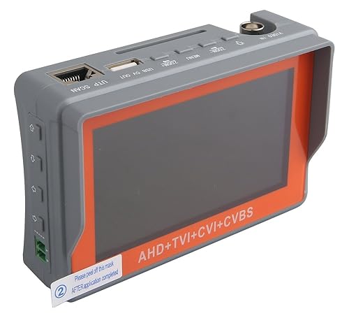 Eversecu Probador CCTV 4 en 1 compatible con 720P1080P3mp4mp5mp AHD, TVI, CVI y CVBS Cámara analógica, monitor de video de seguridad con pantalla