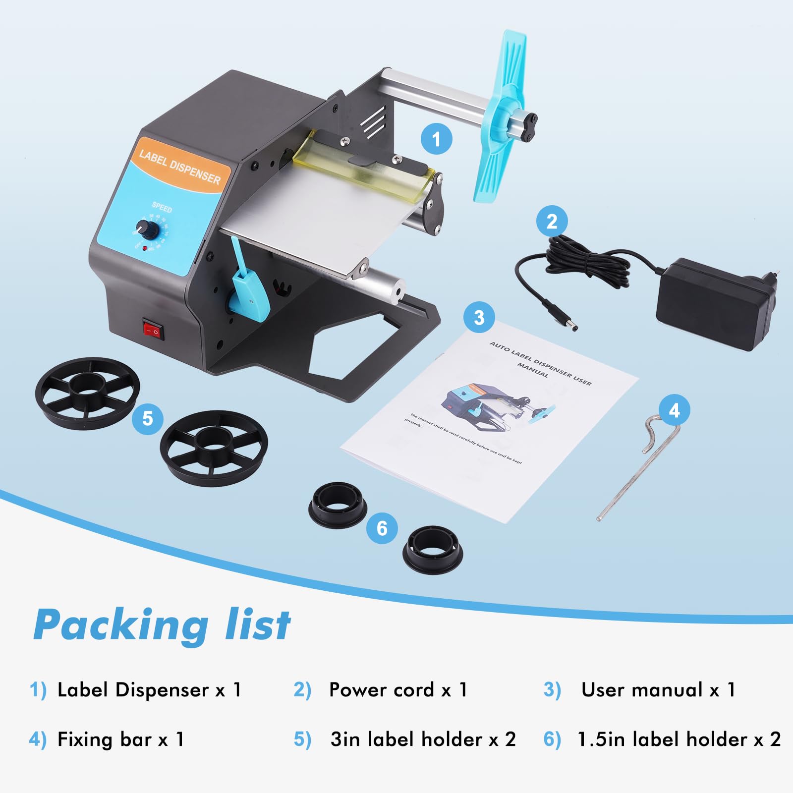 YUCHENGTECH Distributeur D'étiquettes Transparentes 10 po/s | Distributeur Etiquette Autocollante Largeur 5-120 mm Longueur Minimale 5mm pour Étiquettes Autocollantes/PET/PVC
