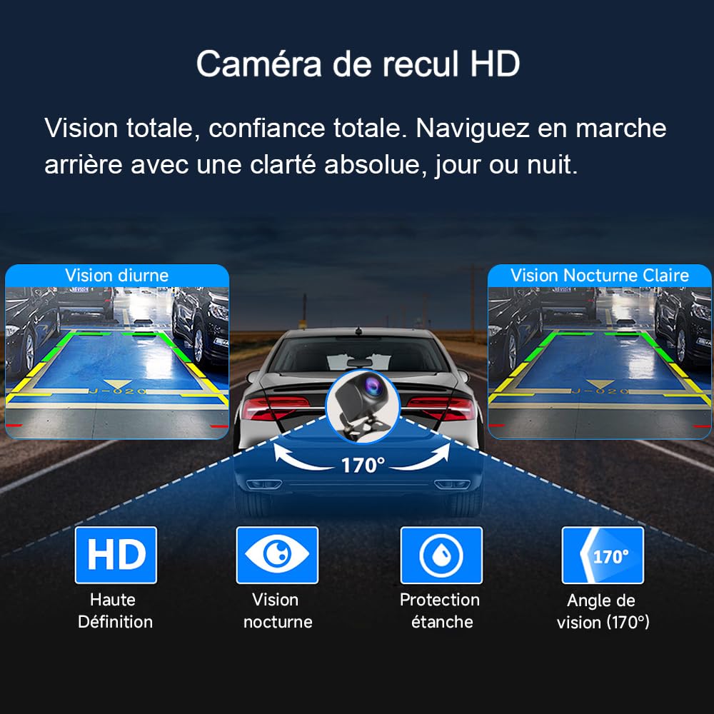 Autoradio pour Fiat Ducato/Peugeot Boxer/Citroën Jumper 2007-2023 | Ecran 13,1 Pouces QLED 2K, 8 cœurs, Android 15, 4+64GB, CarPlay Android Auto sans fil, 4G + Wi-Fi, Bluetooth 5.0, GPS