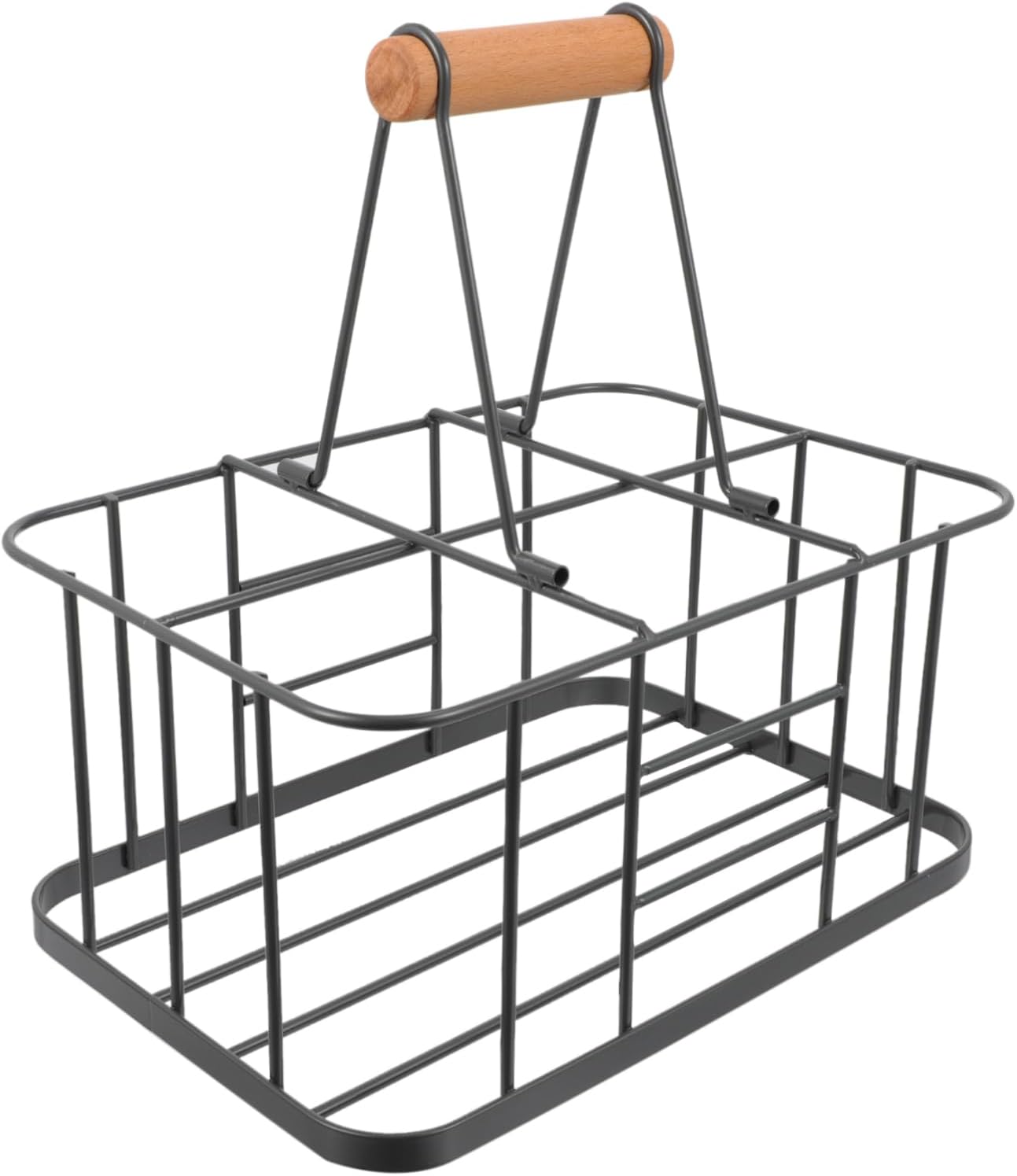 KICHOUSE Wine Rack Display Stand Iron Storage Rack Decorative Wine Decor Simple Wooden Handle for Home Ktv Bars