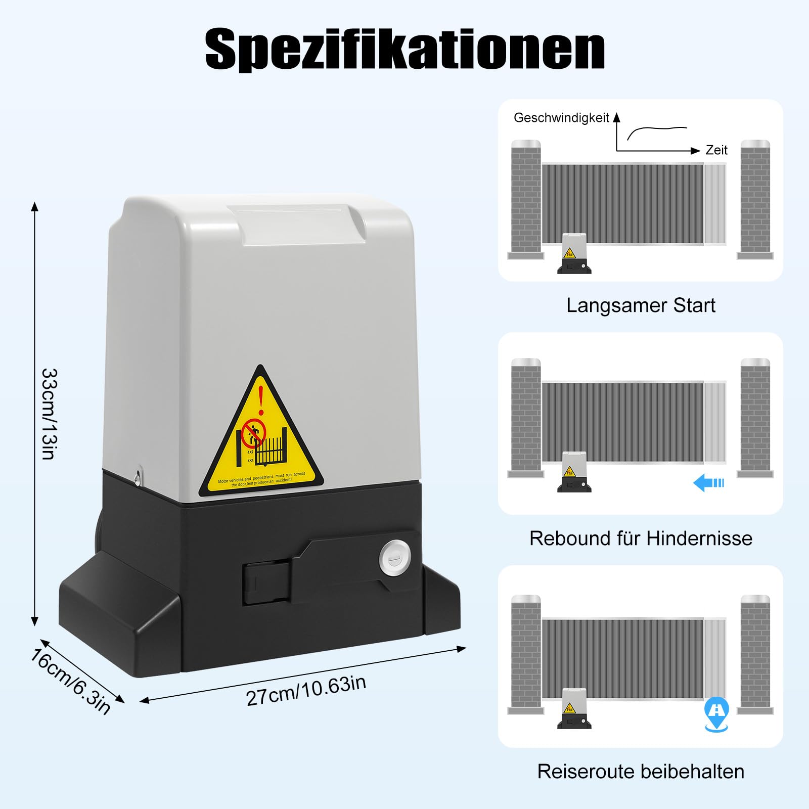 Zestaw napędu do drzwi przesuwnych 550 W, elektryczny otwieracz drzwi z 2 pilotami zdalnego sterowania, maksymalna waga drzwi 1200 kg, nadaje się do instalacji mieszkalnych, firm, szkół i dziedzińców