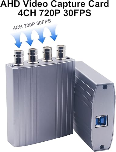 Miniatura 3 de Tarjeta de captura de video AHD 4CH 720P 30FPS Soporte de grabación PAL 25fps NTSC 30fps Salida USB AHD entrada grabación de video, fácil operación,