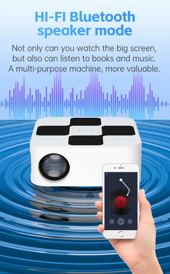 Image of TOPTRO Full HD Projector, TOPTRO X8 Android 9.0 Projector for Home 4K Support 6,900 Lumens WiFi Bluetooth Built in Apps Wireless Display, HDMI, USB, Remote Mini Projector for Home Cinema 4K Projector