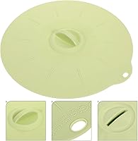 Vista 10 de Hemoton Tapas elásticas de silicona – Fundas reutilizables para alimentos, tapa de microondas y horno, cubierta de sello de cuenco verde Green