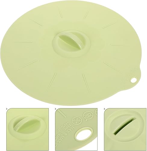 Miniatura 10 de Hemoton Tapas elásticas de silicona  Fundas reutilizables para alimentos, tapa de microondas y horno, cubierta de sello de cuenco verde
