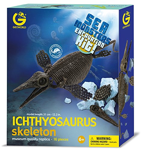 Geoworld Sea Monsters Ichthyosaurus Skeleton Dino Dig Excavation Kit