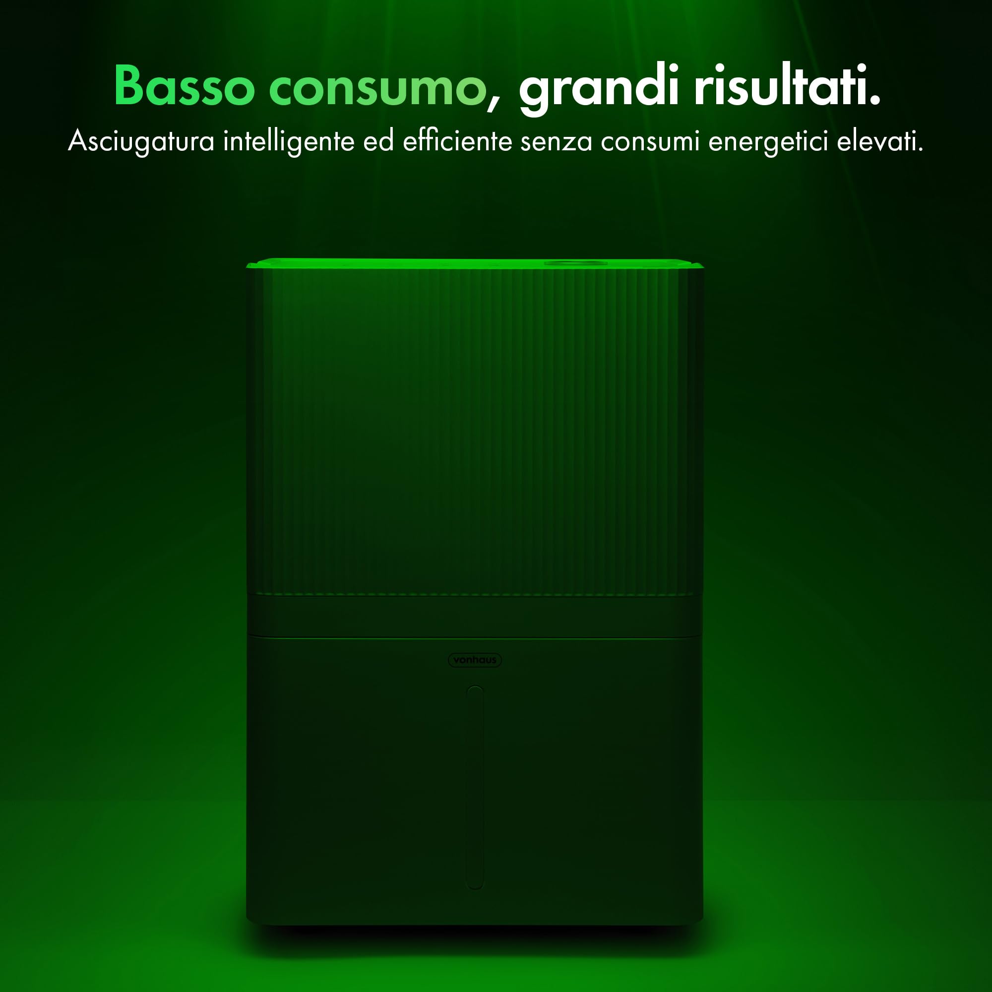 VonHaus Deumidificatore Casa 30L/Giorno con Serbatoio da 5,3L - Deumidificatore WiFi per Casa, Camera da Letto, Lavanderia - Rimuove Umidità, Condensa, Muffa e Odori - Asciuga il Bucato