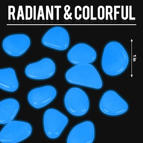 Miniatura 3 de Oubest Piedras que brillan en la oscuridad para pecera, rocas brillantes y duraderas para decoración de acuarios, paisajismo al aire libre,