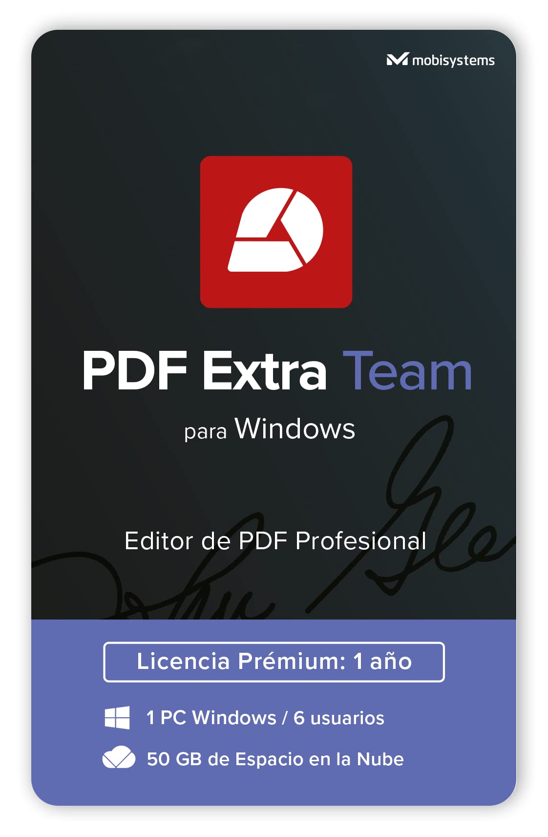 PDF Extra Team | Convertidor de PDF: Crear, editar, firmar documentos | 6 usuarios / 1 año de licencia para Windows