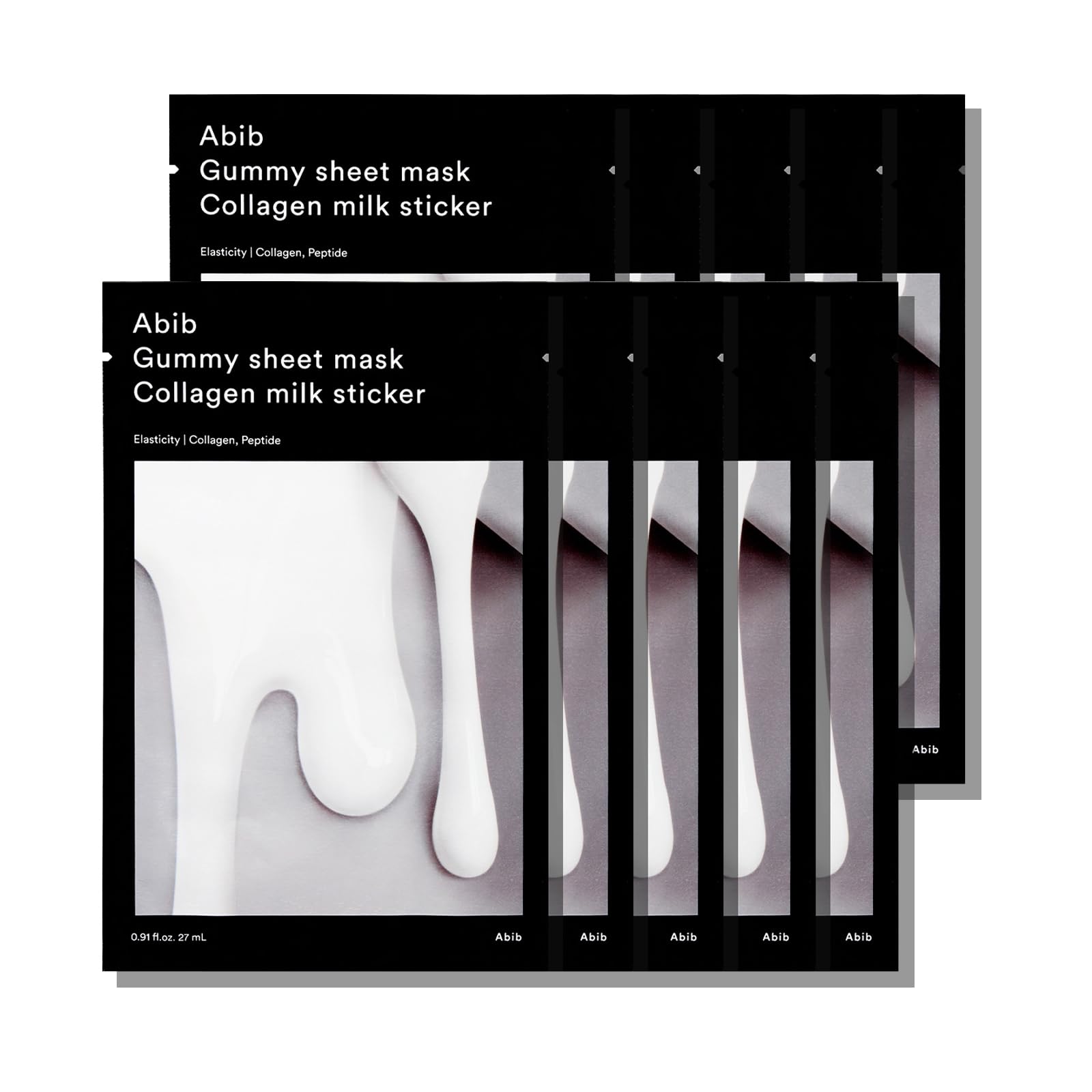 Abib Gummy Sheet Mask Milk Sticker 10 Sheets (Elasticity) I Korean Face Mask for Sensitive Skin, Soothing & Redness Relief, Daily Skincare Treatment, K-Beauty Sheet Mask
