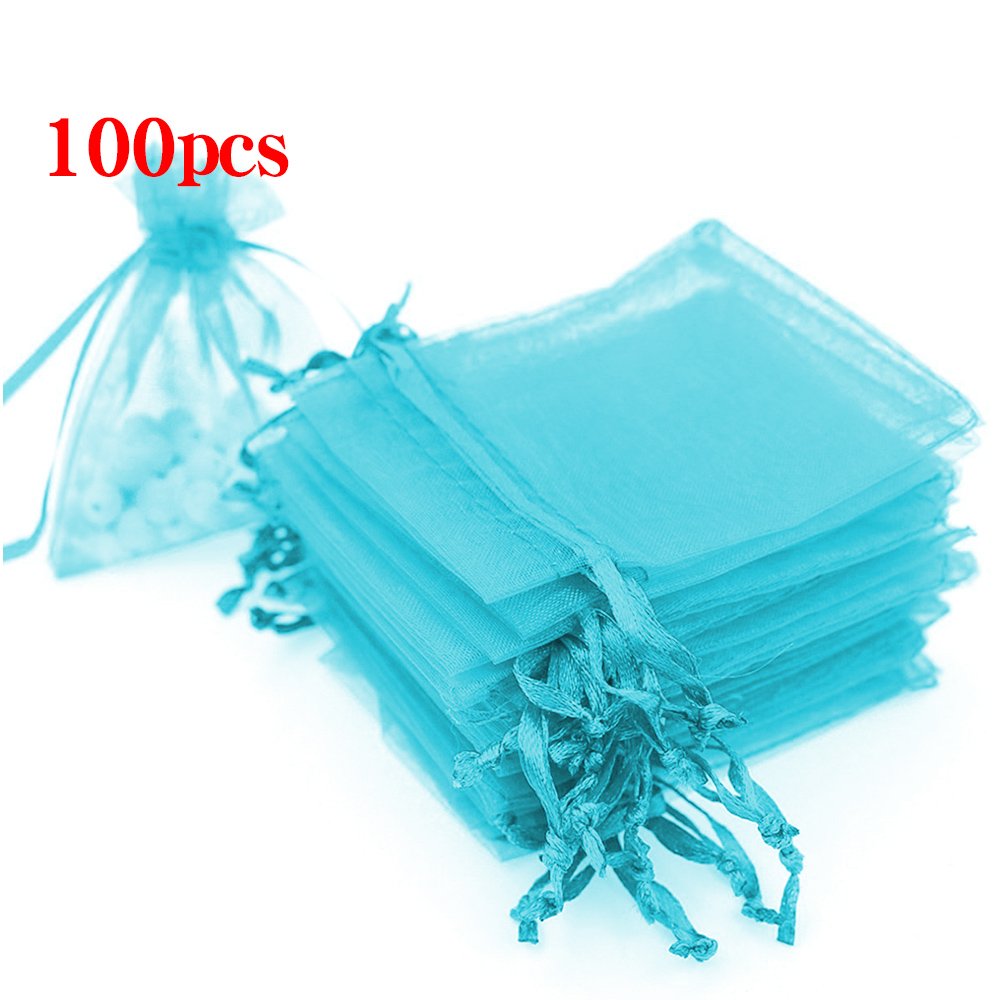 Boshen 100/200 sacchetti trasparenti in organza per caramelle