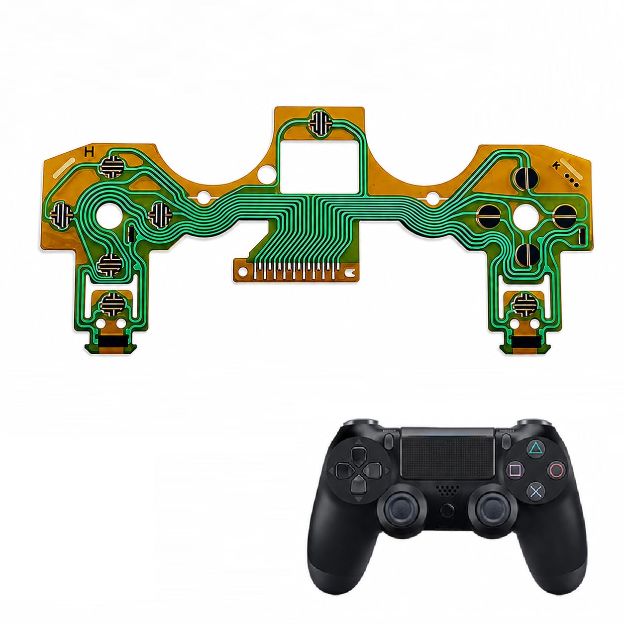 Amazon | PS4 Dualshock 4 コントローラー 専用 一体型 ボタン