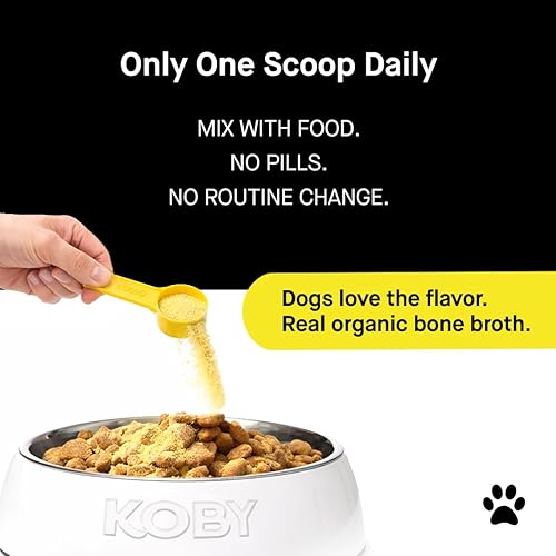 Miniatura 6 de Koby Polvo probiótico para perros, fabricado con ingredientes orgánicos limpios del USDA para el apoyo intestinal, digestivo, de la piel