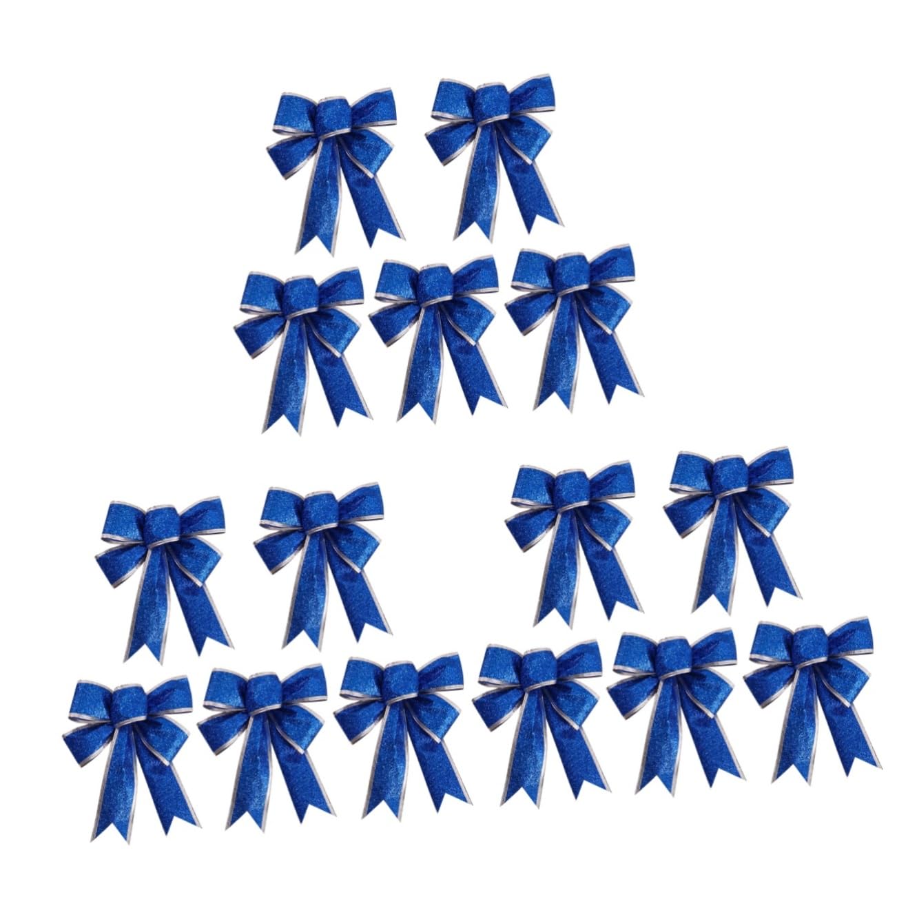 Didiseaon 15piezas Cintas De Raso Azul para Decoración Navideña De Brillantes para Árbol De Navidad y para Decorar Puertas y Mesas