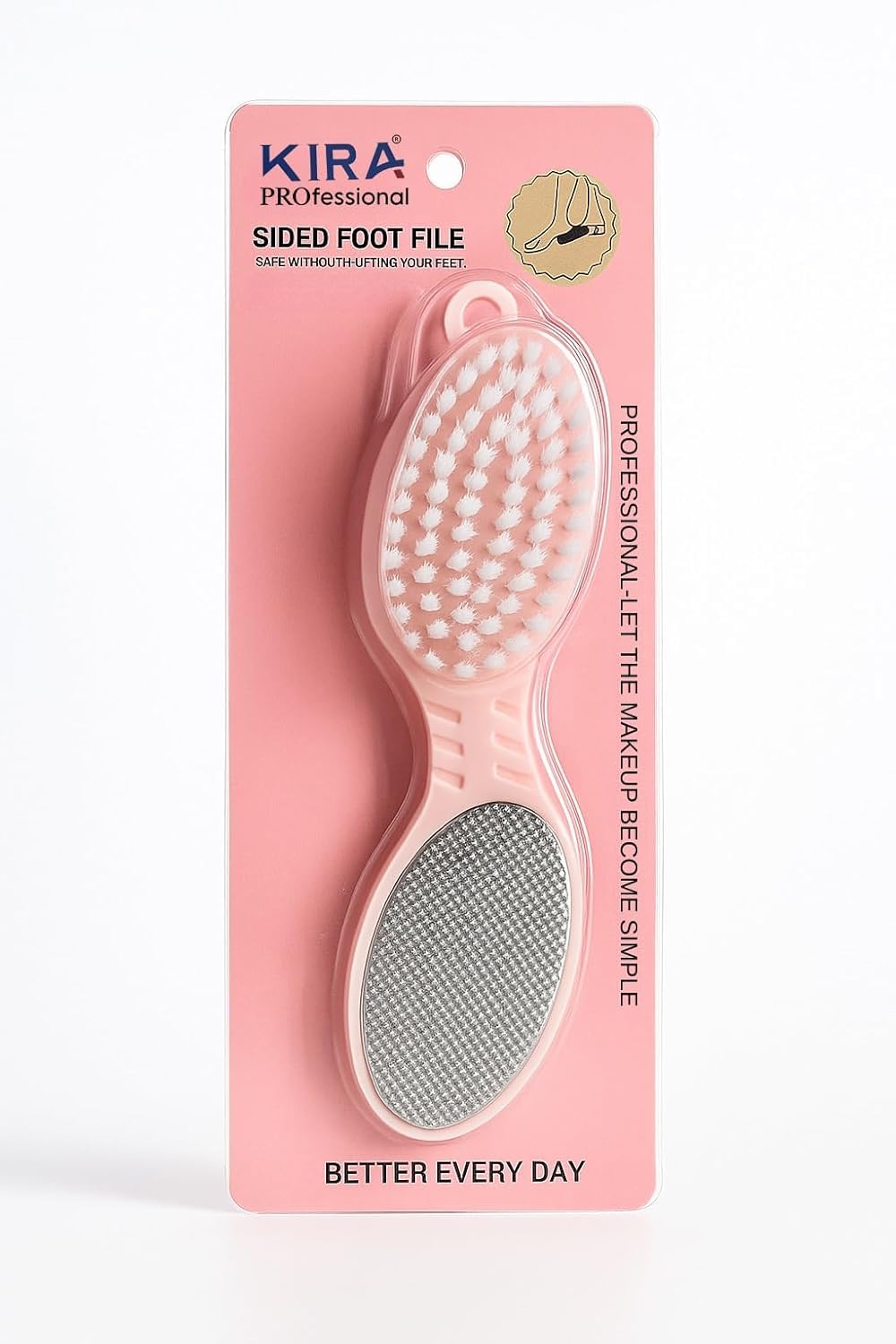 Kira 4 in 1 Pedicure Paddle Kit Tool with Pumice Stone for Feet, Foot Hand Toe Nail Cleaning Brush, Metal File and Emery Board, Manicure Pedicure Foot Rasp Callus Corn Remover Pedi ((Pack Of 2))-picture-44