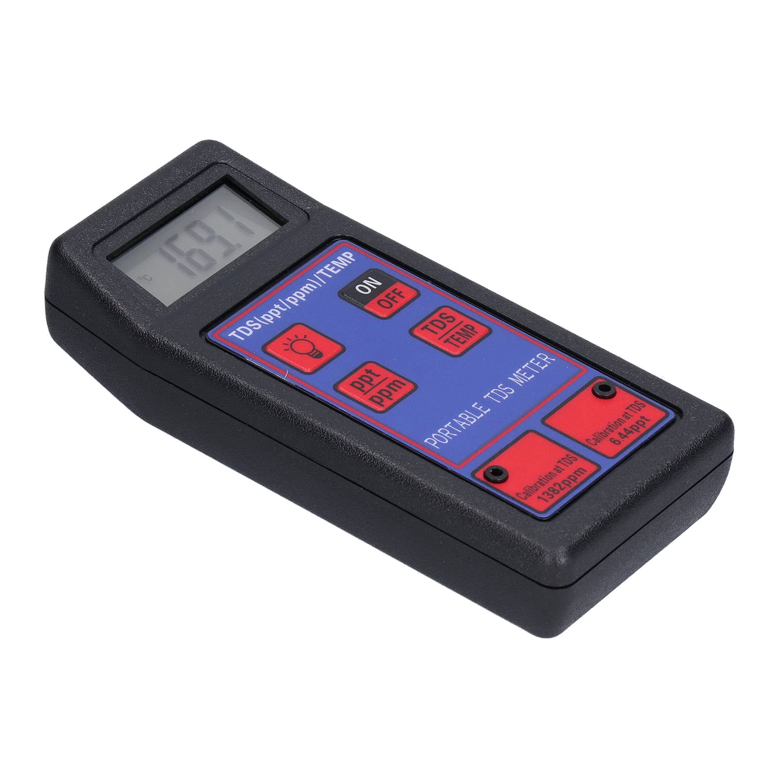 Probador de Temperatura TDS 2 en 1 con Retroiluminación, Material de para Laboratorio Hidropónico, Diseño Antideslizante