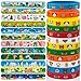 hexiaoxiao 48 PCS Party Favors Slap Bracelets for Kids Animal Rubber Bracelets Silicone Wristbands for Birthday Party Supplies Classroom Prizes Christmas Easter Halloween Holiday Gifts