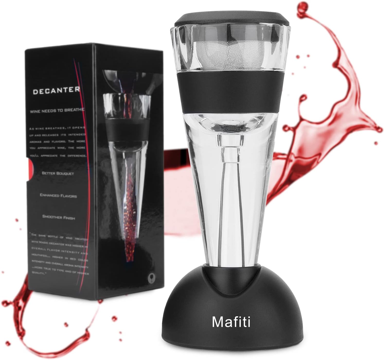 mafiti Wine Aerator Decanter with Base for Red Wine Christmas Gifts Set