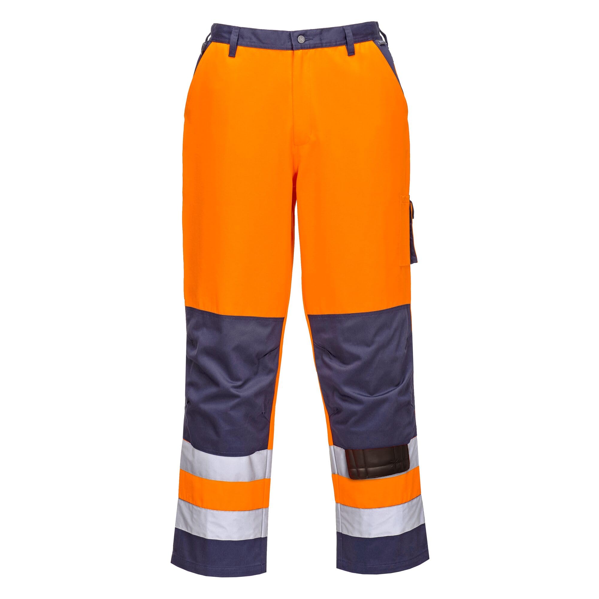 Portwest Lyon Hi-Vis Trouser, Size: XXXL, Colour: Orange/Navy, TX51ONRXXXL