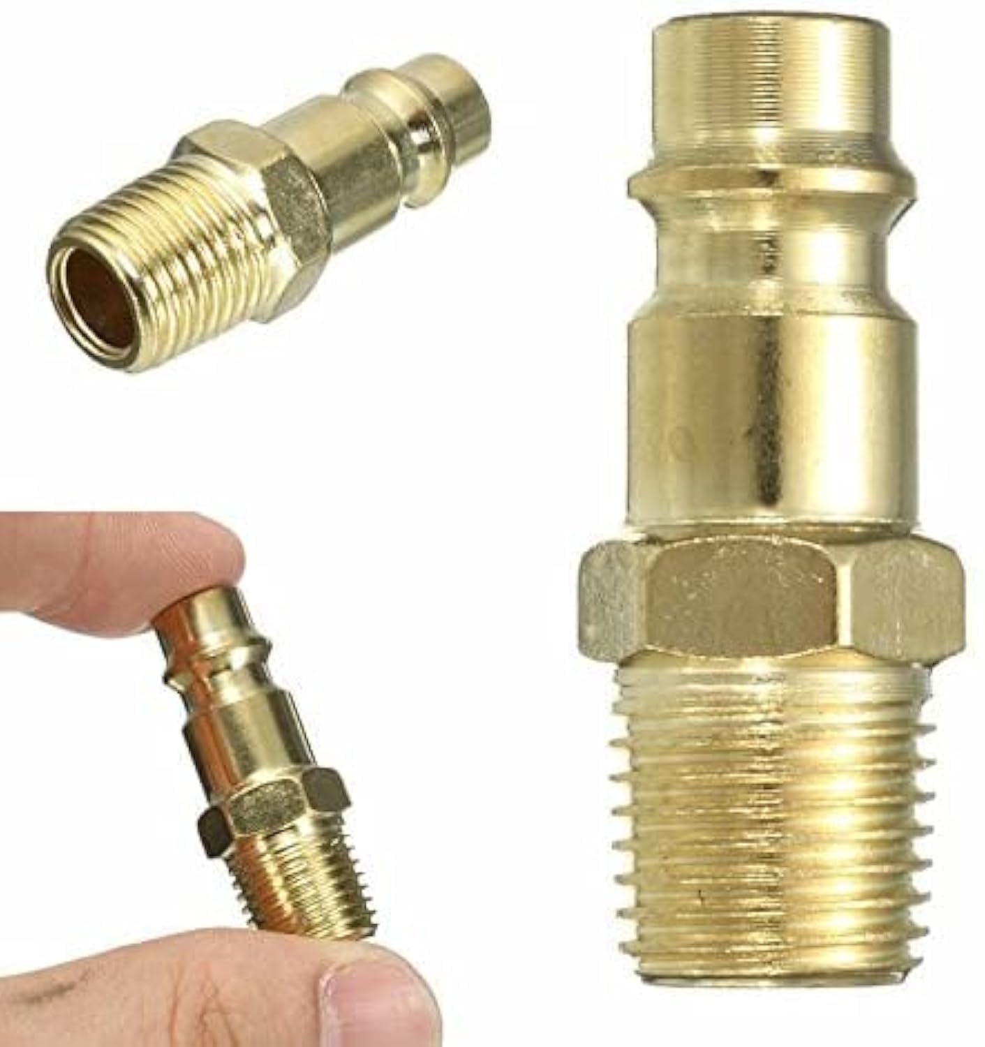 ABBASALI 1X Quick Coupler Tool Euro 1/4 BSP Air Line Hose Fitting Coupling Adapter Hardening Steel Compressor Connector
