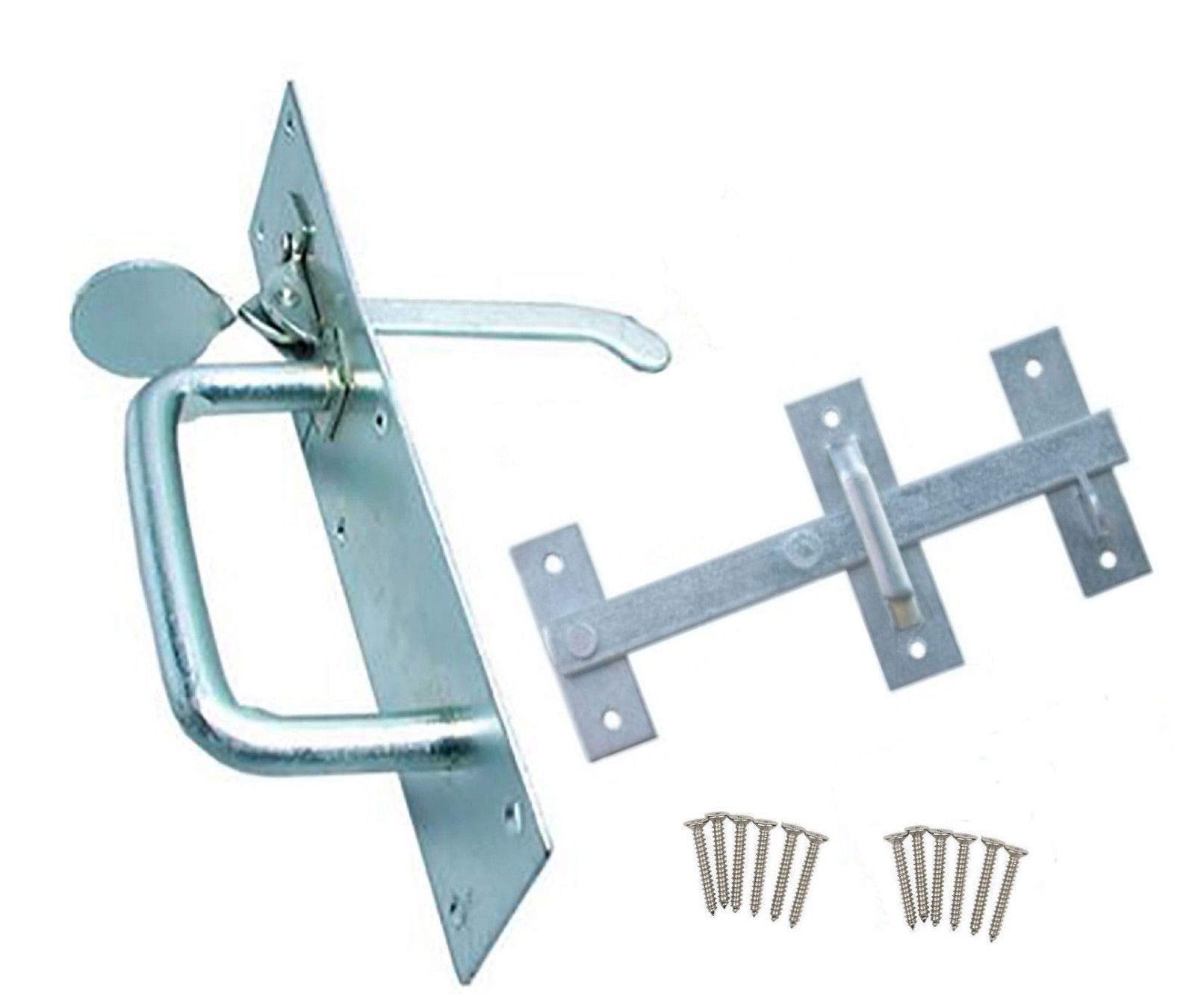 Merriway Galvanised Bh02044 Heavy Duty Suffolk Thumb Latch, 180Mm (7.2 Inch)
