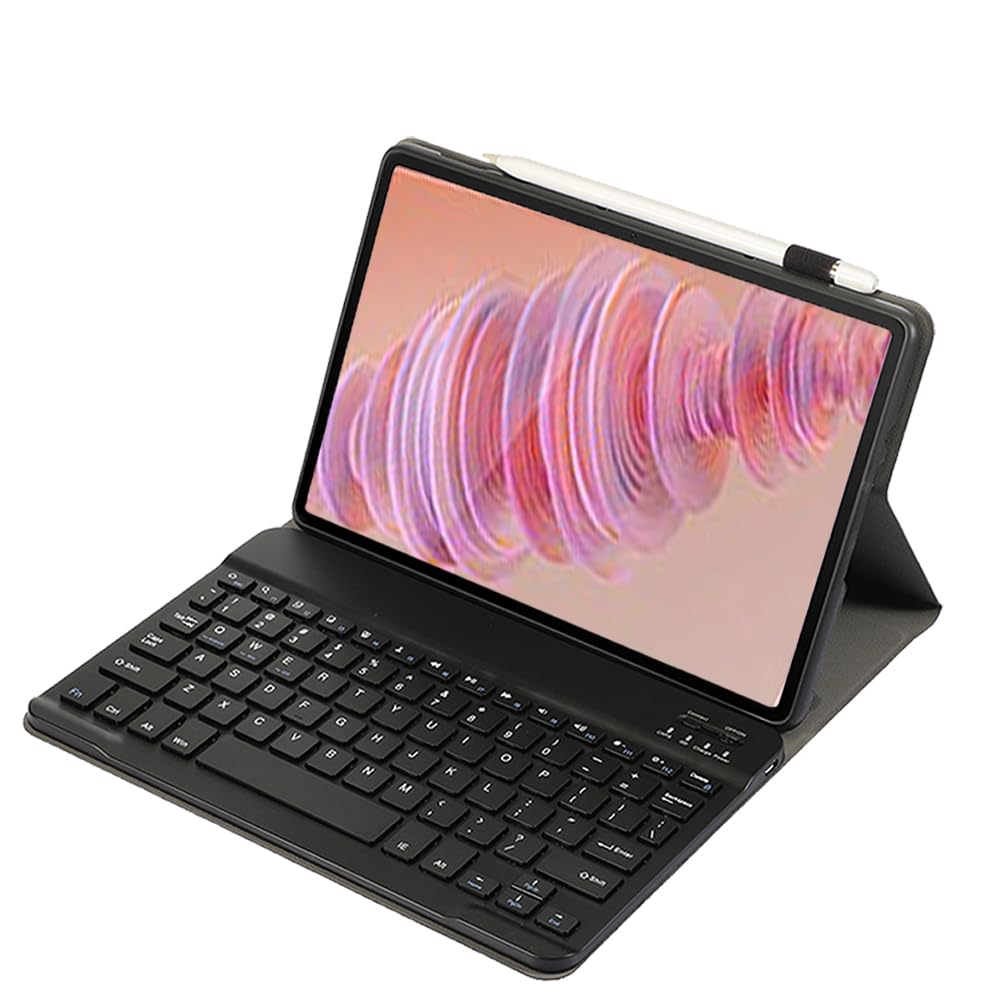Custodia Tastiera per Lenovo Tab Plus 11.5 pollici Cover Magnetica con tastiera wireless Bluetooth rimovibile per tablet Lenovo Tab Plus 11.5" 2024, nero