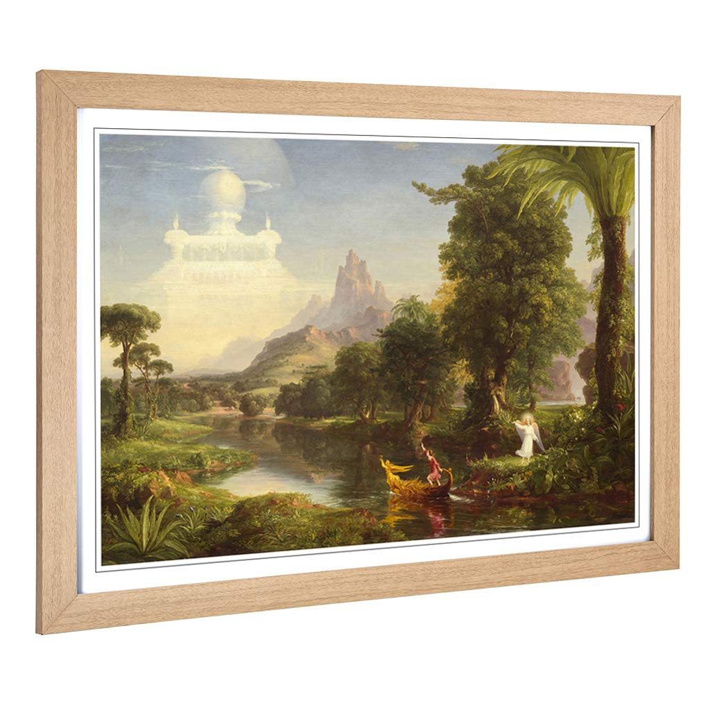 Big Box Art Framed Print of Thomas Cole The Ages of Life Youth Design | Wall Art Picture | Home Decor for Kitchen, Living Room, Bedroom, Hallway, Oak, A2 / 24.5x18 Inch / 62x45cm