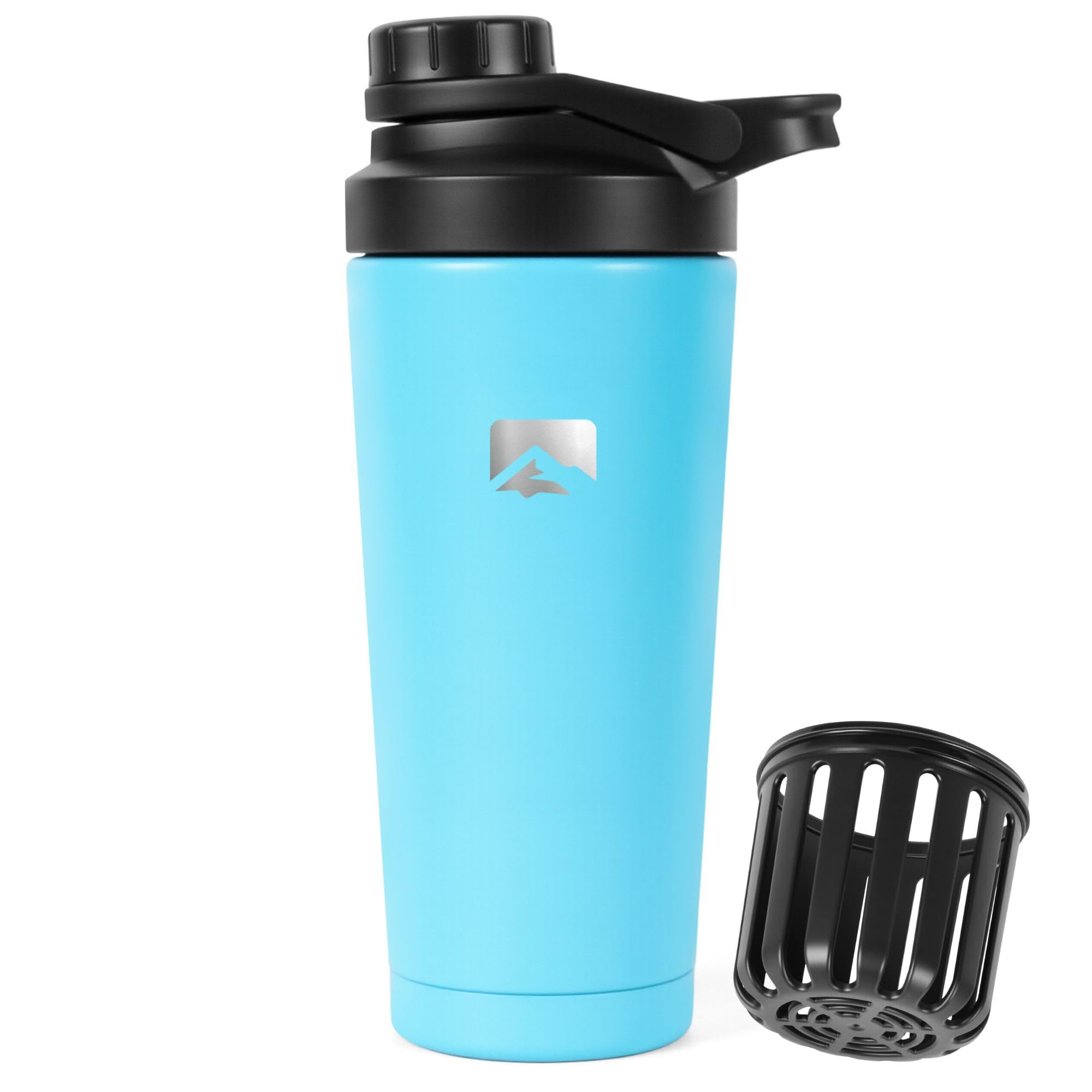 Polarscape Breeze 750Ml Metal Protein Shaker Bottle – Stainless Steel, Double-Wall Insulated, Leak-Proof, Easy To Clean, Dishwasher-Safe – Gym Shaker For Water, Pre-Workouts, Creatine & Supplements –