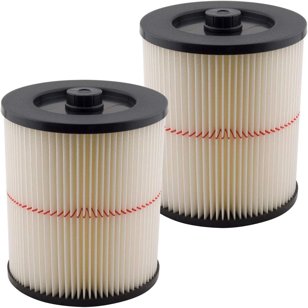 2 Pack Replacement Filters 17816 Compatible with Shop Vac Craftsman 9-17816, Fits Most 5 Gallon and Larger Wet/Dry Vacs