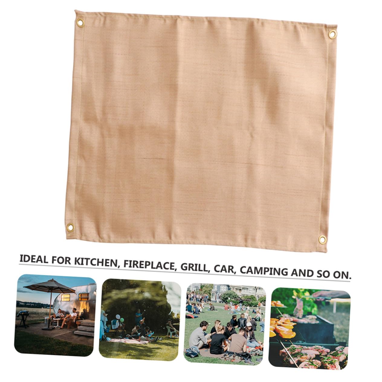 Tapis Isolant 45x45 CM en Fibre de Verre, Lot de 2, Ignifuge