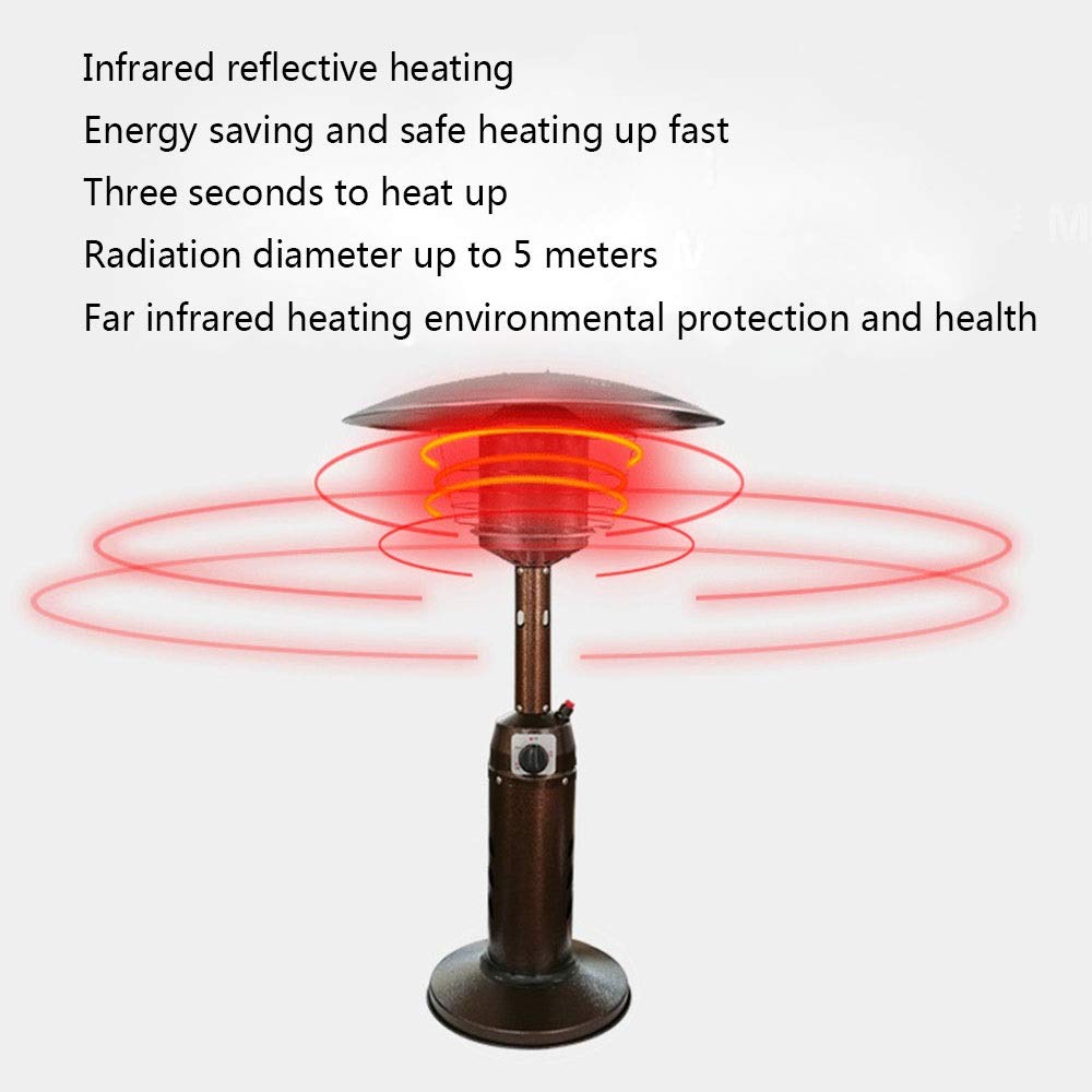 ZZZ Verticale Extérieure De Bureau Parasol Chauffage Extérieur Radiateurs Permanent Table Gaz Radiateurs