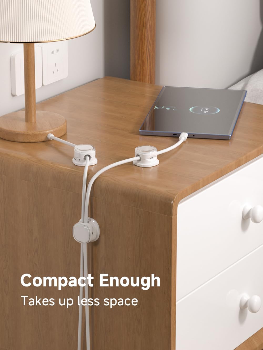 Magnetic Cable Clips, Adjustable Cord Holder Management, Adhesive Wire Keeper Organizer for Home Office Desk Phone PC Car Wall Desktop Nightstand Appliance (9-PCS White) - Image 7