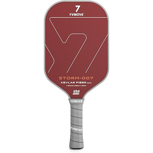 Pickleball Paddle with Kevlar Surface & 16mm STR-Core Power Polymer Core, Premium Pickle Ball Racket Designed for Ultimate Spin & Consistency, USAPA Approved