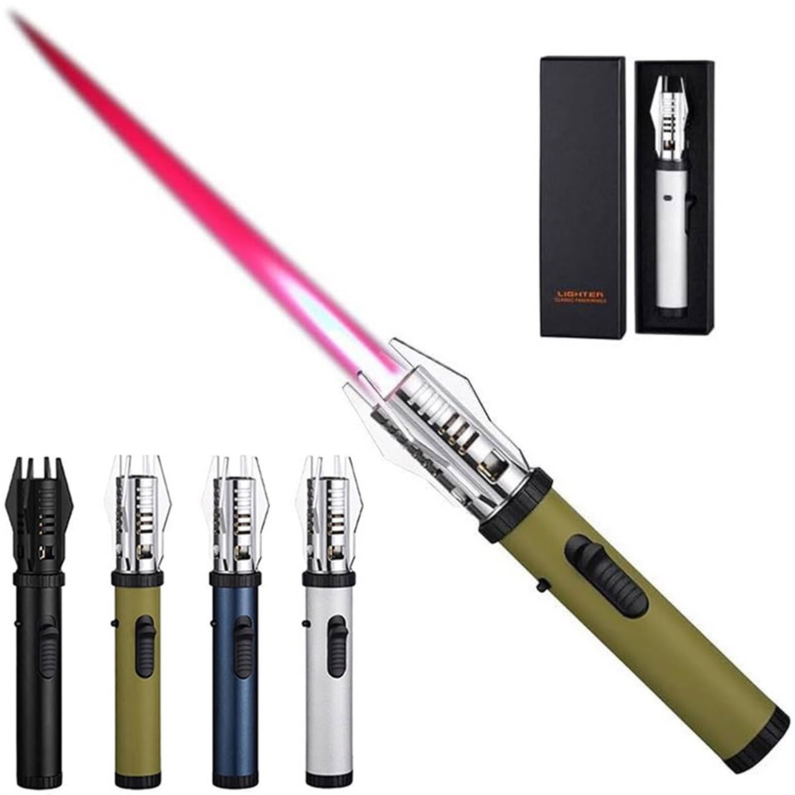 Encendedor de butano recargable y resistente al viento para tus noches de camping y cocina
