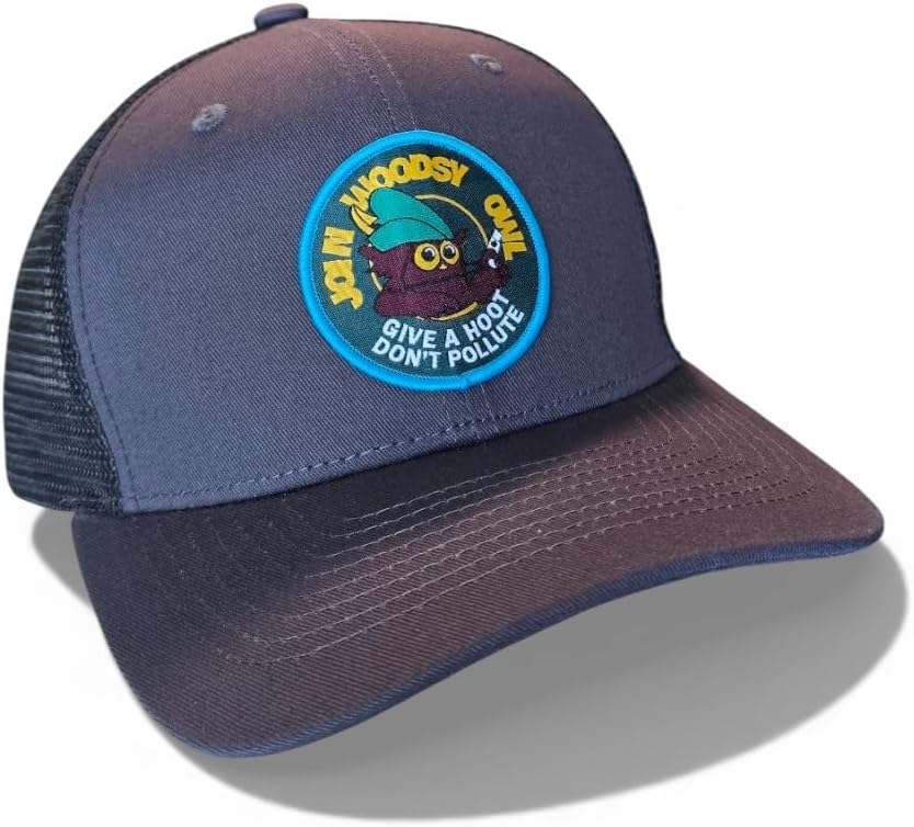 Woodsy Owl U.S Forest Service Trucker Hat with Woodsy Owl Woven Patch Give a Hoote Dont Pollute