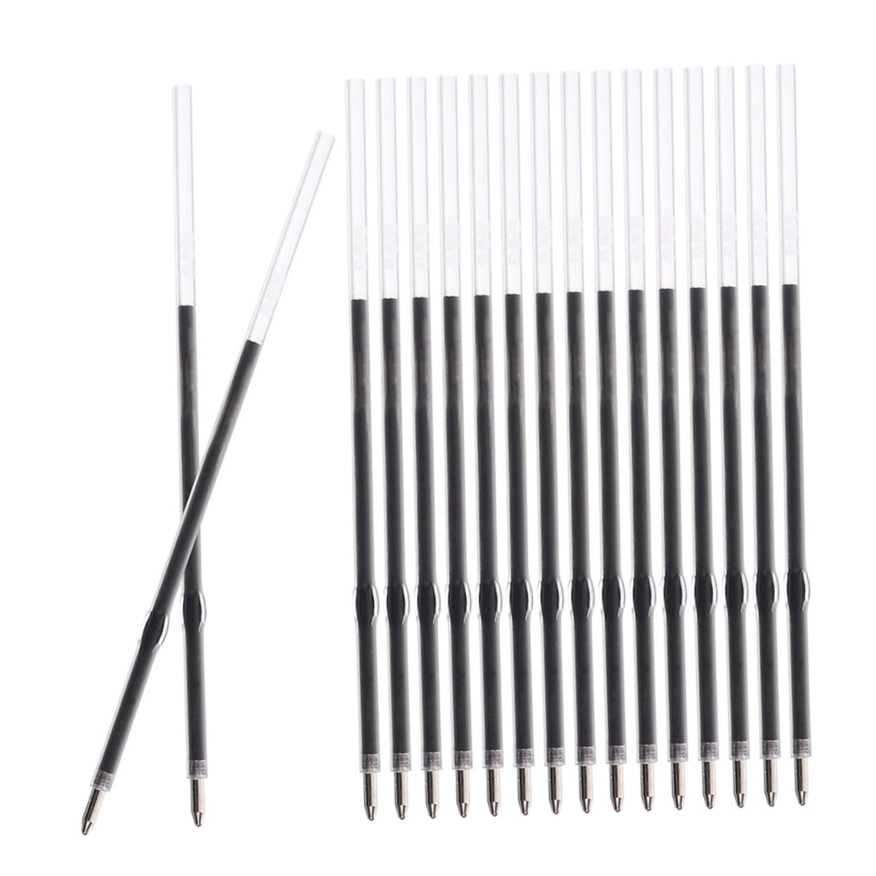 400pièces Recharges pour Stylos à Bille Noires Pointe Compatibles Plupart des Stylos à Bille pour Usage Scolaire et Professionnel