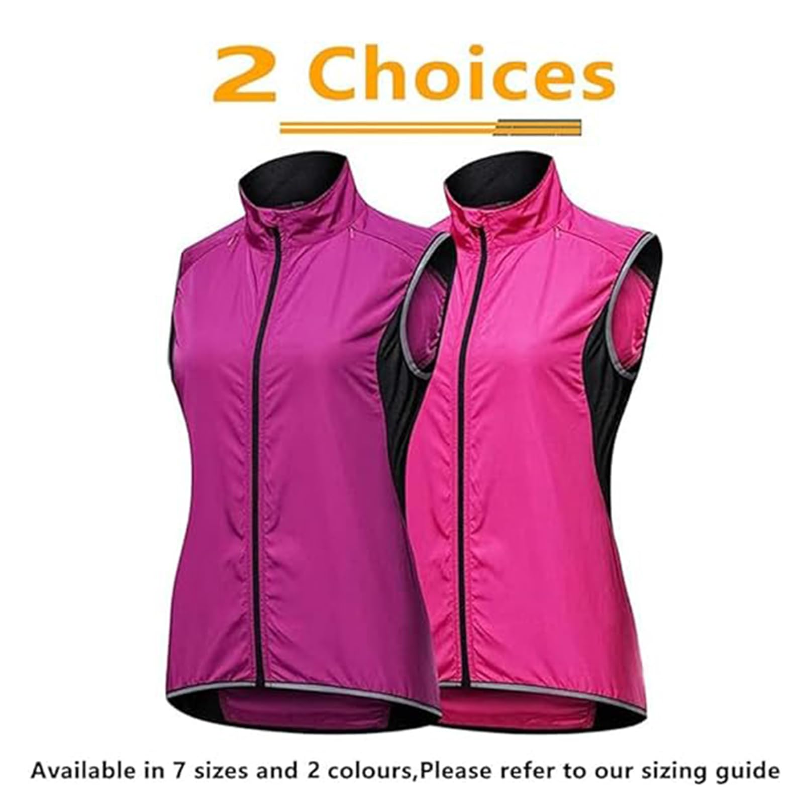 Gilet de Cyclisme pour Femme sans Manches Coupe-Vent Hauts Cyclisme Maillots de Cyclisme Respirants Gilet Cyclisme Réfléchissant Haute Visibilité Course Légères Respirantes,Purple-XL