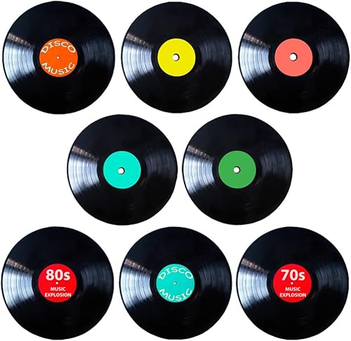 8 calcomanías de papel para sala de música, decoración estética, decoración estética, posavasos falsos para el hogar