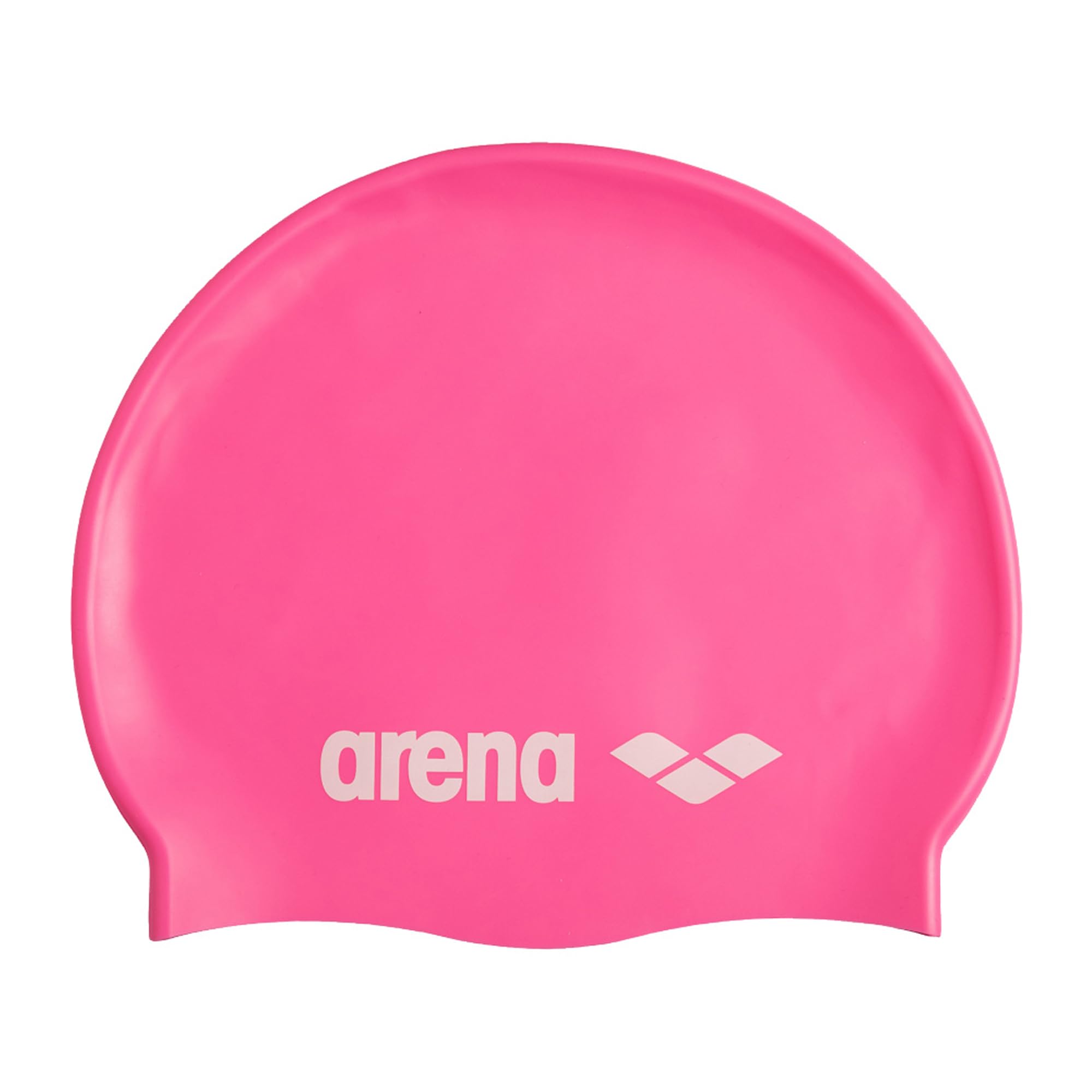 ARENAArena Classic Unisex Soft Silicone Swim Cap for Women and Men, Intensive Training and Racing Comfortable Non-Slip Long Hair Swimming Hat, Bright Pink