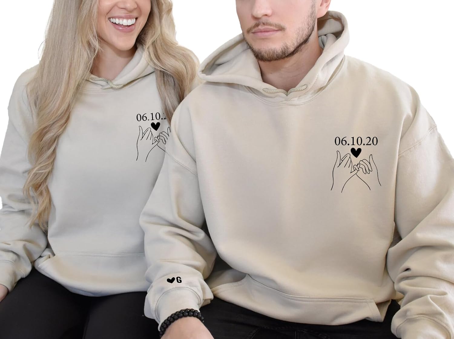 Personalized Couple Sweatshirt, Custom Hoodie, Valentines Day Gift, Matching Couples Sweaters, Gifts for Men, Anniversary, Women Boyfriend Girlfriend - Image 6