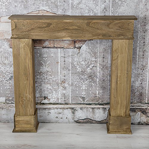 Melko Kaminverkleidung Holz Rahmen Konsole Kaminumrandung Kaminverkleidung Dekokamin-7