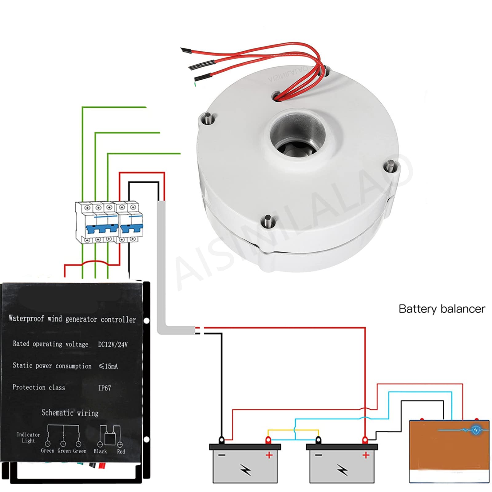 Alternatore Ca A Magneti Permanenti Da 3000 W per Turbina Eolica, Uso Domestico, Generatore Trifase Senza Ingranaggi 110 V/220 V.