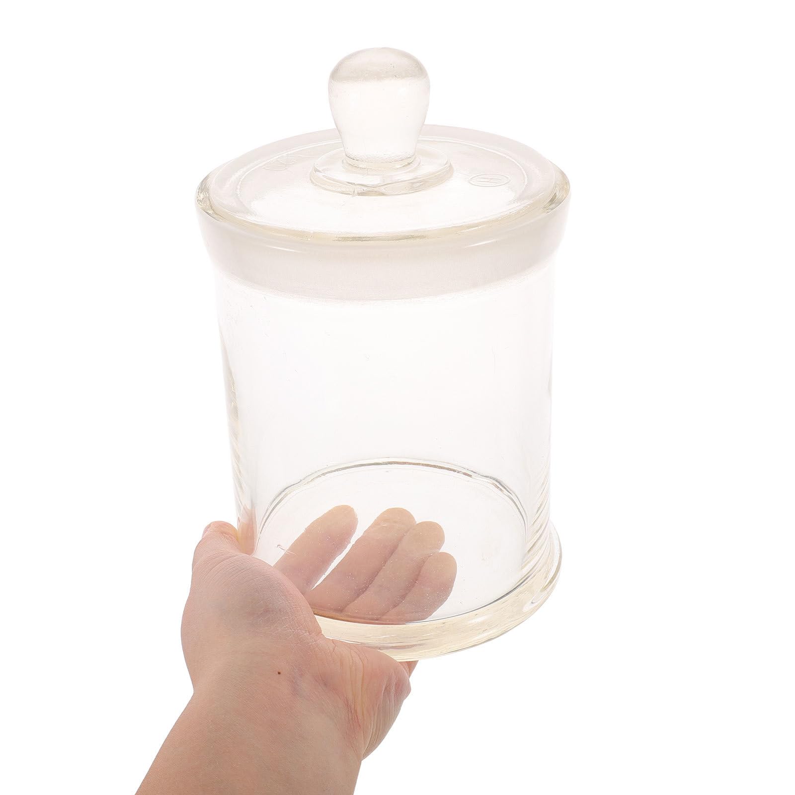 Amosfun Frasco de Vidrio para Tinción Tapa Esmerilada 1200 Ml | Redondo, Boca Ancha, 20x14x14cm, para Muestras Líquidas y Contenido Químico