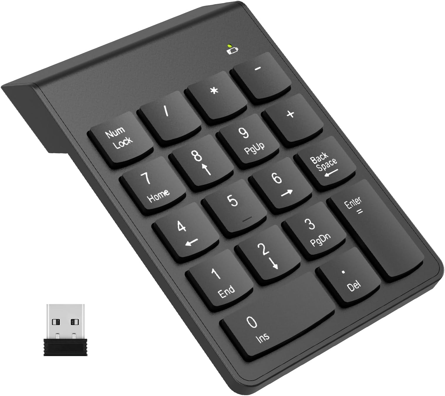 NOOX Efficient Wireless Numpad Numeric Keypad Number Pad for Laptops Computer Desktop Office Accessories Financial Accounting - 10 Key Number Numpad for Business and Everyday Use