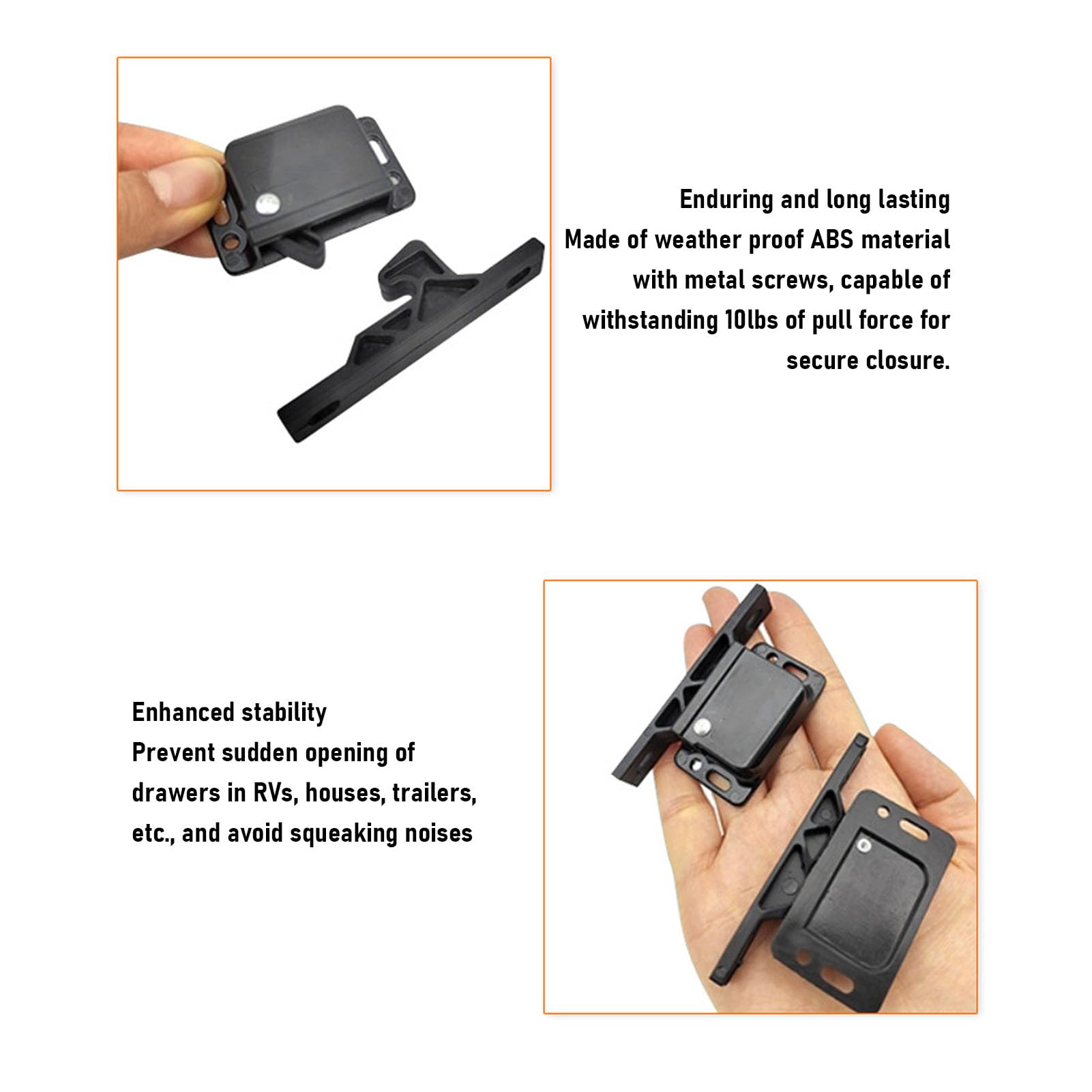 Mingzhe Durable RV Drawer Catches and Latches, 20PCS for Secure Cabinet