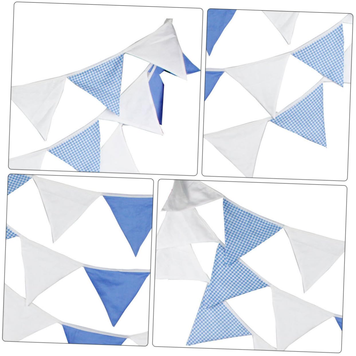 VICASKY 3piezas Banderines Para Decoración De Bodas y Infantiles Guirnalda Azul y Para Cumpleaños y Celebraciones Caras