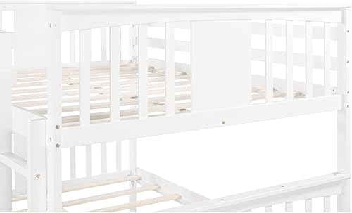 Miniatura 8 de Lifeand Cama tipo loft de tamaño individual con tobogán, diseño multifuncional, ahorro de espacio, espresso