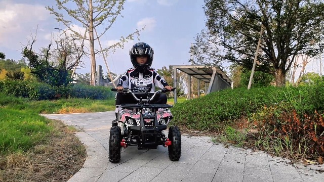 sxvbdway 2-Stroke 49CC 4 Wheeler Quad ATV Play Car, 4