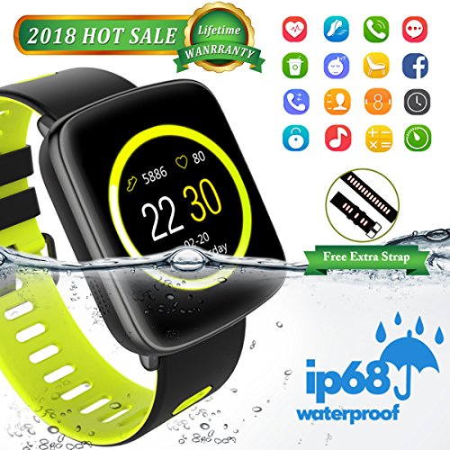 Smartwatch con Pulsómetro,Impermeable IP68 Reloj Deportiva ...