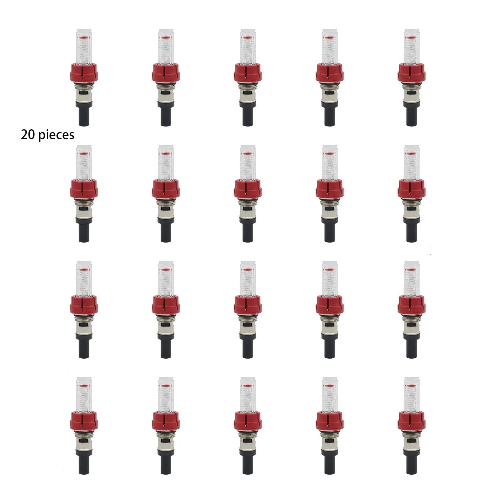 1/5/10/20 Piezas - Medidor de Flujo del colector calefacción por Suelo Radiante/medidor Ufh regulador(20 Pieces)